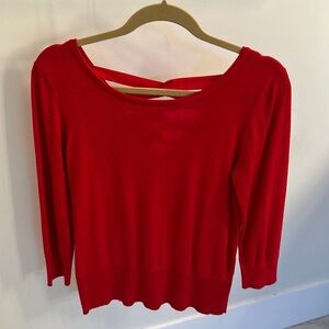 Medium red sweater with back detailing